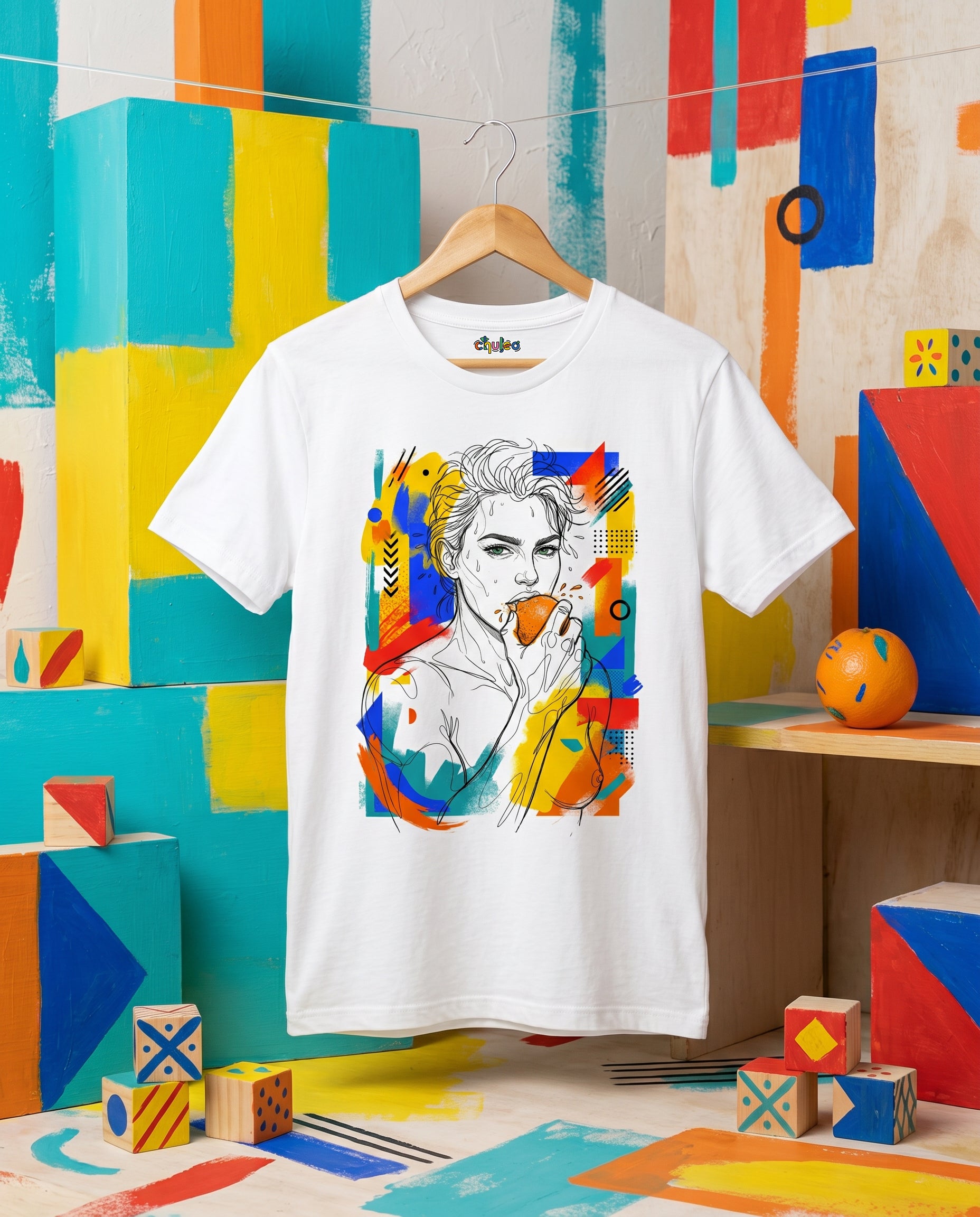 Camiseta Naif Chica Naranja